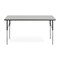 Flash Furniture Wren 60 in x 24 in Adjustable Height Activity Table, Thermal Laminate Top, Standard Legs, Gray XU-A2460-REC-GY-T-A-GG - alternate 8