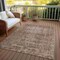 Homeroots 3' X 5' Brown Oriental Washable Indoor Outdoor Area Rug 607524 - alternate 8