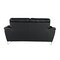 Homeroots 69in Black And Silver Faux Leather Love Seat 329496 - alternate 5