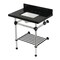 Kingston Brass 30-Inch Black Granite Console Sink with Acrylic Legs and Shelf, 8-Inch, 3-Hole KVPK30KASQB5 - alternate 1