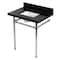 Kingston Brass 30-Inch Black Granite Console Sink with Stainless Steel Legs, 8-Inch, 3-Hole KVPK30K8SQ1ST - alternate 1