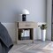 Homeroots 22" Gray Wood One Drawer Nightstand 543645 - alternate 8