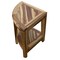 Homeroots 22" Natural Teak Corner Shower Bench With Shelf 376732 - alternate 4