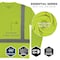Ergodyne M Lime Class 2 Essential Long Sleeve Hi-Vis T-Shirt 8284 - alternate 5