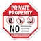 Signmission Private Property No Trespassing Sol, 10 Inch X 10 Inch, Aluminum Metal Signs OC-A-10-141 - alternate 1
