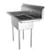 Koolmore 2 Compartment Stainless Steel NSF Commercial Kitchen Prep&Utility Sink w/2 Drainboards SB121610-12B3 - alternate 10