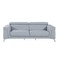 Homeroots 89" Light Blue Italian Leather Sofa With Silver Legs 534157 - alternate 7