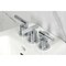 Kingston Brass Three-Handle Bidet Faucet with Knurled Handle and Brass Pop-Up, Polished Chrome KB6321KNL - alternate 4