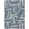 Homeroots 9' X 12' Denim Blue Gray And Ivory Geometric Washable Indoor Outdoor Area Rug 598254 - alternate 6