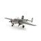 Homeroots 4" Gray and White Metal Hand Painted c1941 North American B-25 Mitchell Bomber Model Airplane 401768 - alternate 1