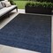 Homeroots 5' X 8' Navy Blue And Charcoal Abstract Washable Indoor Outdoor Area Rug 588955 - alternate 1