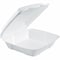 Dart Foam Hinged Lid Containers, 9.375 x 9.375 x 3, White, PK200 90HT1R - alternate 1