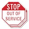Signmission Stop Out of Service, 10 inch X 10 inch, Aluminum Metal Signs, 2PK OC-A-2PACK-10-227 - alternate 1