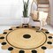 Jonathan Y Aurora Two-Tone Jute Hippy Circle Medallion Black/Natural 6 ft Round Area Rug RNF109A-6R - alternate 7