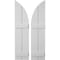 Ekena Millwork Smooth 2 Board Joined Board-n-Batten w/Quarter Round Arch Top Faux Wood Shutters, 11W x 76H, PR SHUBJQ11X76SMPR - alternate 1