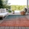 Homeroots 5' X 8' Gray and Red Orange Ombre Washable Non Skid Indoor Outdoor Area Rug 563731 - alternate 7