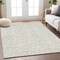 Homeroots 9' X 12' Ivory And Beige Damask Washable Indoor Outdoor Area Rug 595161 - alternate 8