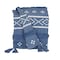 Homeroots Blue Woven Cotton Striped Throw Blanket 478693 - alternate 1