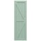 Ekena Millwork True Fit PVC Two Equal Panel Farmhouse Fixed Mount Shutters w/ Z-Bar, Seaglass , 18W x 50H, PR TFP102FH18X050SG - alternate 14