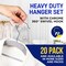 Lifemaster Clothes Hanger Set, Lightweight, Non-Slip, 360 Deg Hook, Rubber Coated, Gray, 20PK LMNOSL22 - alternate 4
