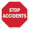 Signmission Stop Accidents, 6 Inch X 6 Inch, Plastic Sign OC-P-6-305 - alternate 1