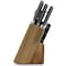 Martha Stewart 14 Piece Stainless Steel Cutlery Set in Black with Acacia Wood Storage Block 122062.14 - alternate 8