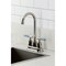 Kingston Brass Double-Handle 4" Centerset Bar Faucet, Polished Nickel KB8496KPS - alternate 5