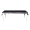 Homeroots 80" Black And White Glass And Stainless Steel Dining Table 347317 - alternate 1