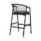 Armen Living Echo Black Oak Wood and Faux Leather Counter Stool LCECBABLK26 - alternate 6