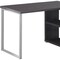 Homeroots 47" Gray and Silver L Shape Computer Desk With Three Drawers 333380 - alternate 5