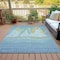 Homeroots 10' X 14' Teal Blue And Gold Nautical Washable Indoor Outdoor Area Rug 631046 - alternate 8