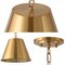 Jonathan Y Harper 12" 1-Light Industrial Farmhouse Adjustable Tapered Cone Empire Metal LED Pendant, Brass Gold JYL7586B - alternate 10