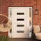 Vdomdoors Front Exterior Prehung Metal-Plastic Door, Manux 8113 White Silk, 2 Side Sidelite Transoms, Office MANUX8113EXD-WS-W12+36+12xH80-RH - alternate 4