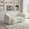 Homeroots 69" Cream Fabric Sofa With Walnut Legs 641001 - alternate 5