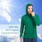 Protectx Sun Protection Hoodie, Polyester, Forest Green, S, 2 PK HD-APL130-FSG-02-S - alternate 5