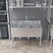 Amgood Three Compartment Undr Bar Snk, 18-3/4in. x 38-1/2in. x 30in. w/3in. Bcksplsh, 10in. x 14in. Bowls AMG SINK BAR S3C-101410-NF-Z - alternate 7