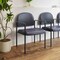 Flash Furniture Tiffany Comfort Navy Vinyl Stackable Steel Side Reception Chair with Arms BT-516-1-NVY-VINYL-GG - alternate 9