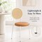 Leisuremod Euston Velvet Dining Chair with Woven Rattan Backrest & Stainless Frame, 2PK ECW17BR2 - alternate 9