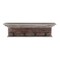 Homeroots 28in Brown Solid Wood Four Hook Wall Mount Coat Rack 397662 - alternate 1
