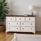 Homeroots 61" White And Walnut Wood Seven Drawer Captains Dresser 653111 - alternate 6