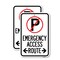 Signmission Emergency Access Route With Bidirectional Arrow, 18'' X 24'' 2 Signs, Heavy Gauge Aluminum, 2PK A-1824-2PACK-24111 - alternate 1