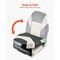 Vevor Boat Seat High Backrest Folding Boat Seat Sponge Cushion Black and Grey AD75186 - alternate 6