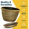 Lifemaster 10-Inch Whiskey Barrel Planters, Durable Plastic Pots with Drainage and Saucers, 10PK LMPBP10GOD10 - alternate 5