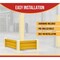Mytee Products 4 inx4 inx42 in Bolt-On Steel Rigid Post & 8 ftx15 in 3-Rib Guard Rails for Corner GR3RP-4208-KIT - alternate 6