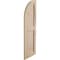 Ekena Millwork Hand Hewn 2 Equal Flat Panel w/Quarter Round Arch Top Faux Wood Shutters, 12W x 60H, 48 Low Side, PR SHUFPQ12X60HHPR - alternate 9