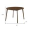 Homeroots 42" Brown Wood Round Top Dining Table 487369 - alternate 5