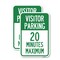 Signmission Visitor Parking 20 Minutes Maximum, 18'' X 24'' 2 Signs, Heavy Gauge Aluminum, 2PK A-1824-2PACK-22733 - alternate 1