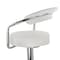 Elama 2 Piece Faux Leather Retro Adjustable Bar Stool in White with Chrome Handles and Base ELM-709-WHT - alternate 8