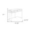 Homeroots 47" White and Silver Wood and Metal Sled Computer Desk 489915 - alternate 8