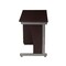 Homeroots 48" Chocolate Wood and Stainless Steel Computer Desk With Three Drawers 723743 - alternate 5